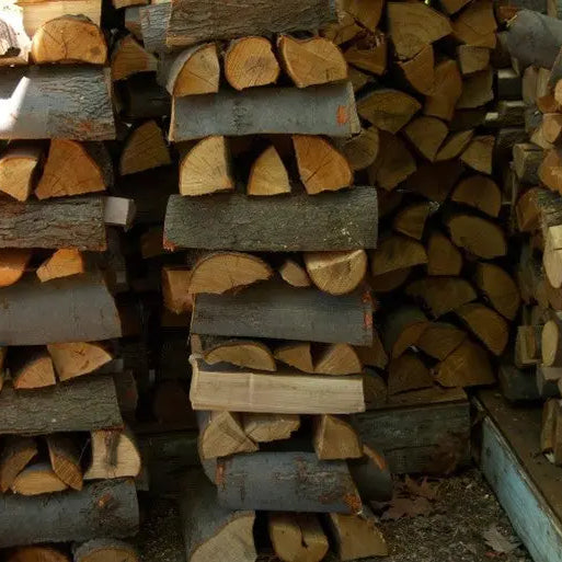 stacked split firewood