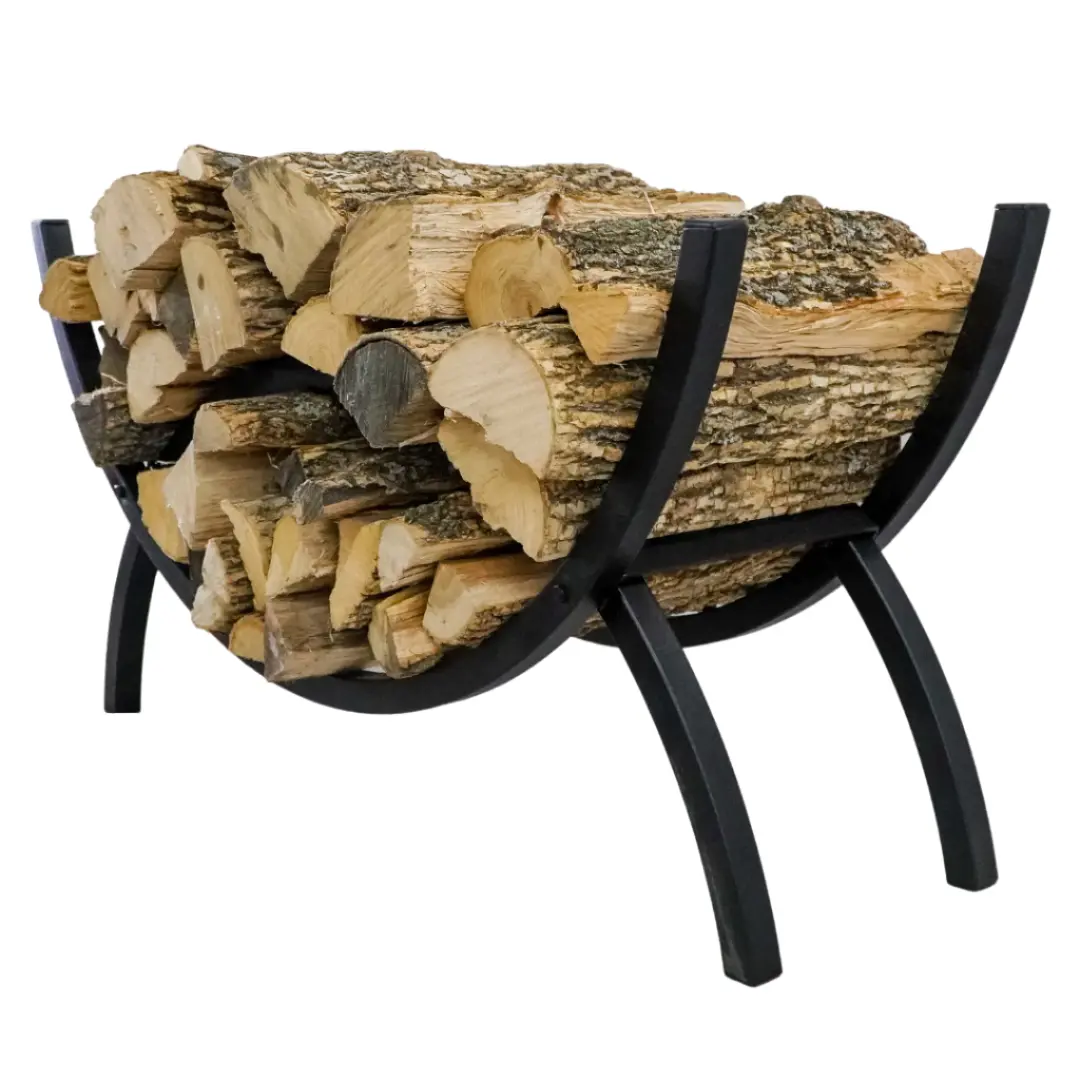 The Woodhaven 3ft Crescent Firewood Rack The Woodhaven