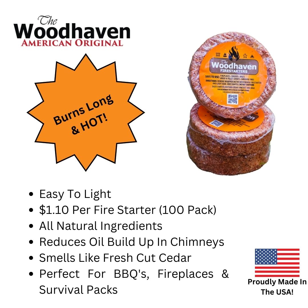 Cedar Fire Starters 12, 50 & 100 Count Woodhaven | Firewood Accessories | Cordwood Covers