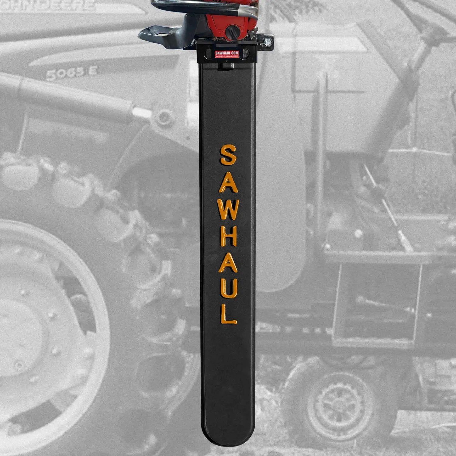 SawHaul Universal Chainsaw Carrier FIXED MOUNT for TRACTOR LOADER ARMS GearHaul