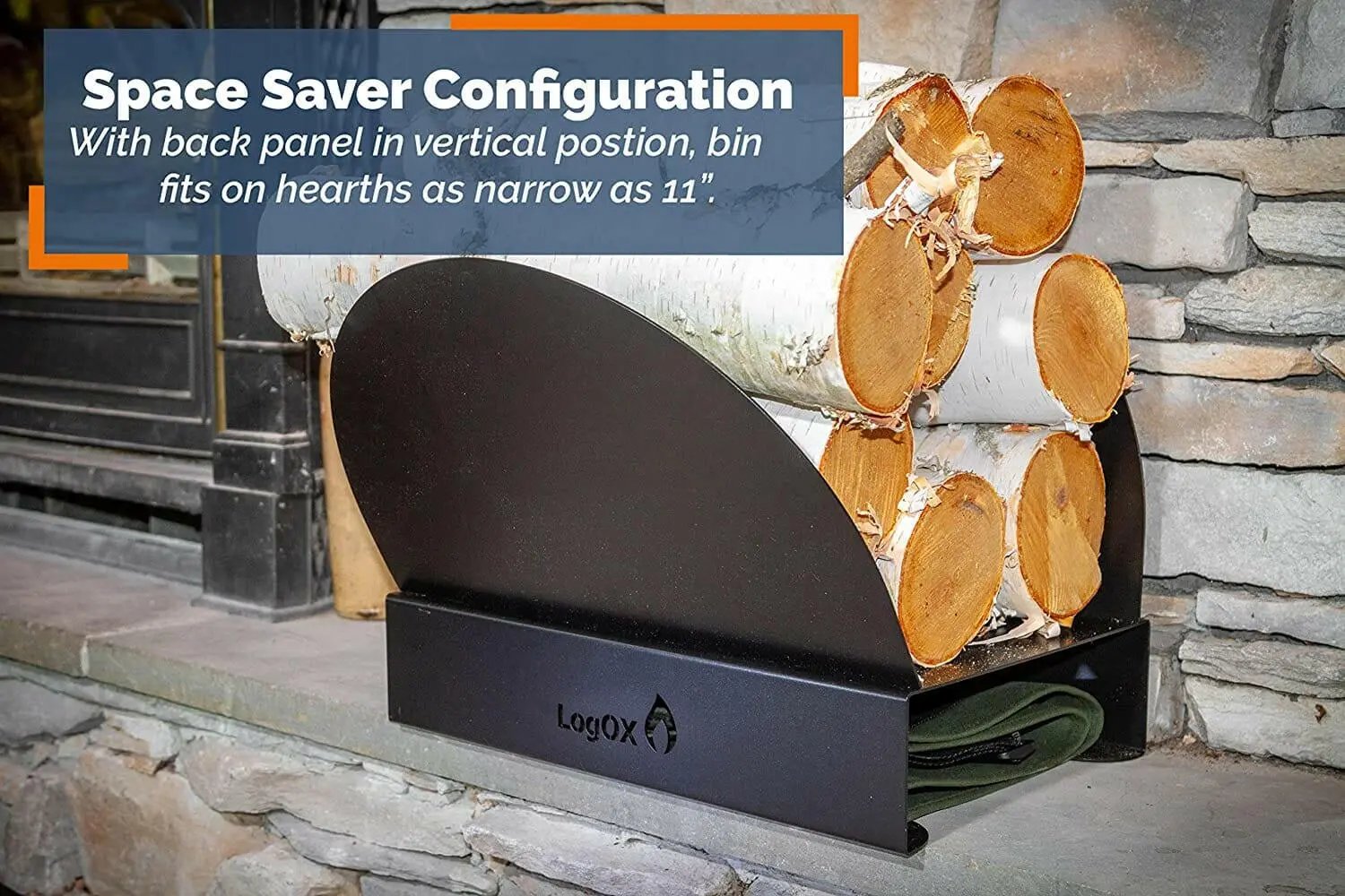 Hearth Bin Adjustable Firewood Rack LogOX