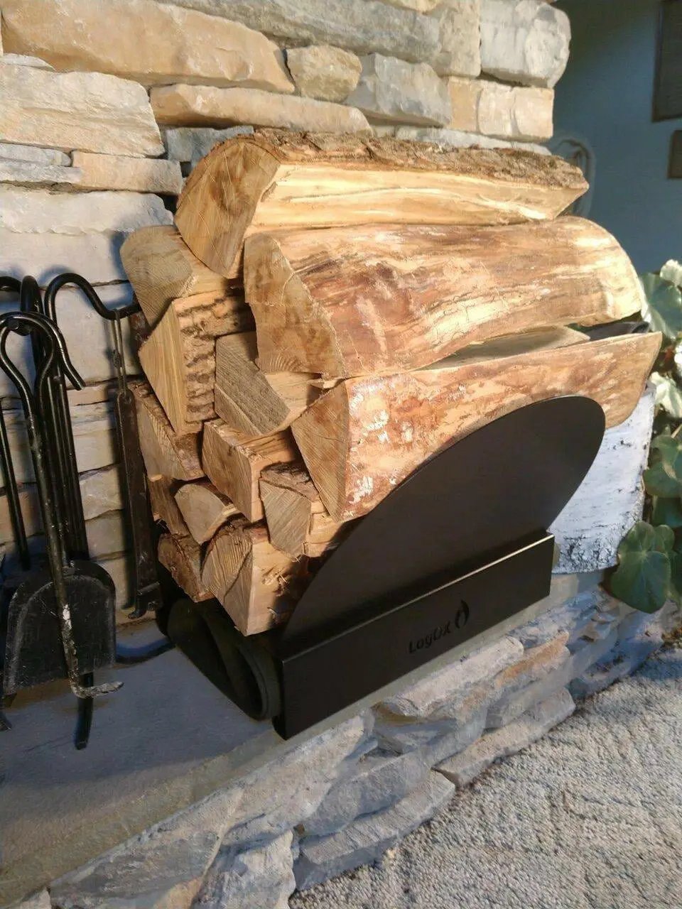 Hearth Bin Adjustable Firewood Rack LogOX